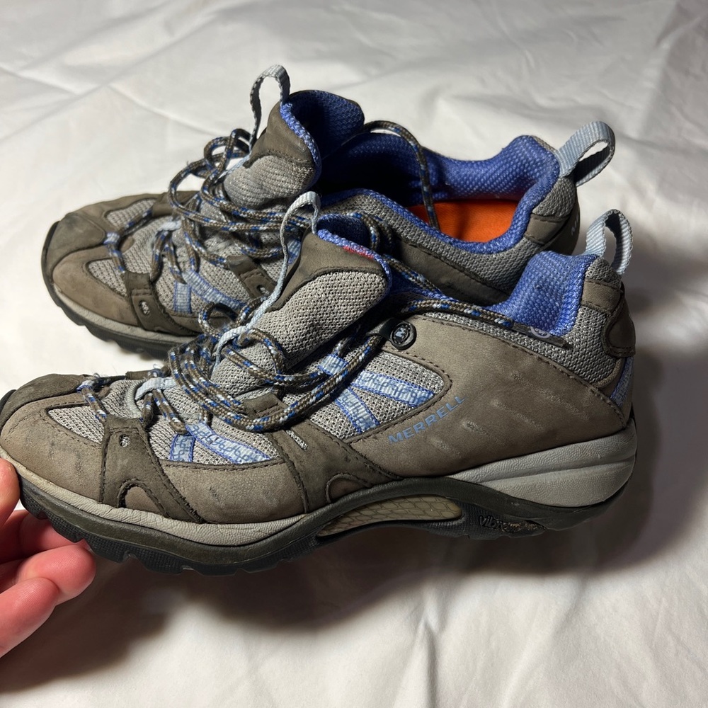 Merrell Siren Sport 2 Hiking Shoes Womens 7.5 Gray Leather Trail Running J16812